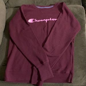 Champion Crew Neck Sweatshirt Maroon